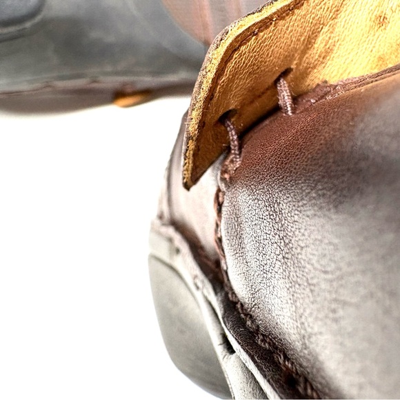 Clarks Unstructured Leather Slip-on Loafers 7M - Picture 9 of 10